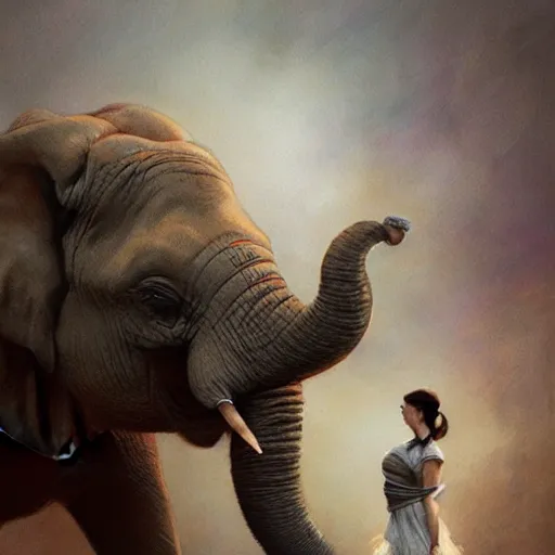 Prompt: elephant wearing a tutu, greg rutkowski