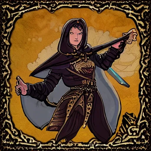 Image similar to a sticker of an aasimar from dungeons and dragons