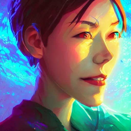 Image similar to skill magic geek inside matrix deepdream radiating a glowing aura stuff loot legends stylized digital illustration video game icon artstation lois van baarle, ilya kuvshinov, rossdraws,