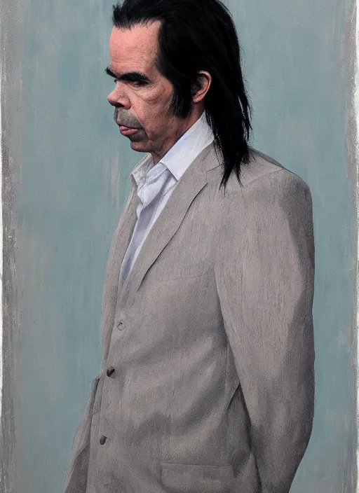 Image similar to Nick cave portrait