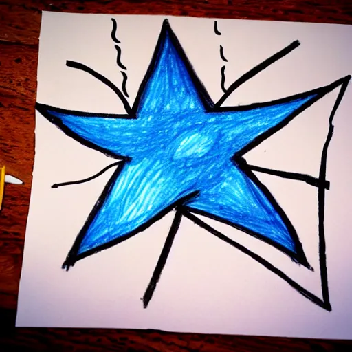 Prompt: child's drawing of a star