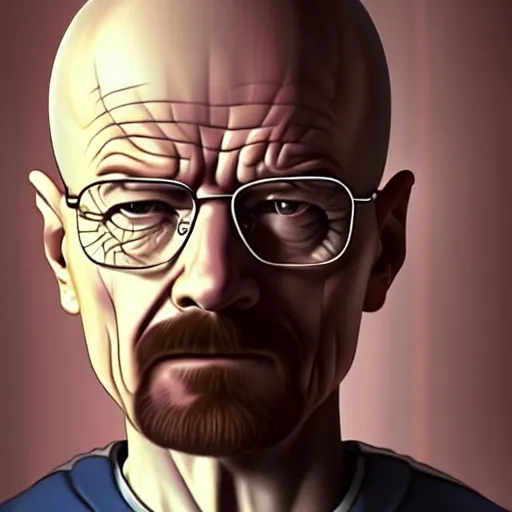 Prompt: walter white as a girl, art by WLOP
