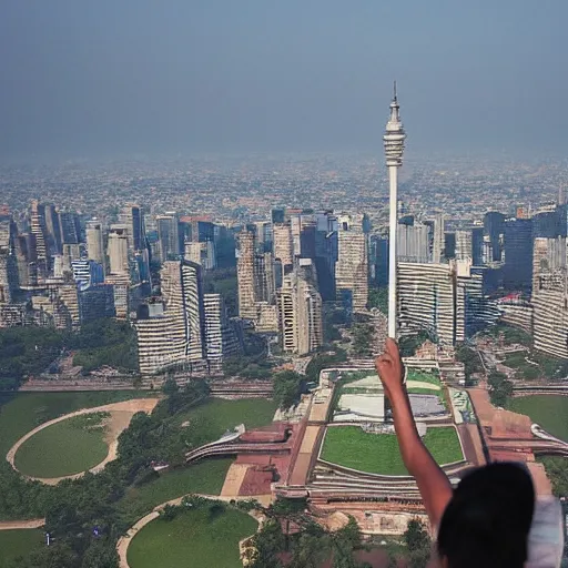 Image similar to Monas from Jakarta replace to new York