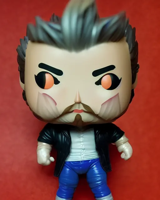 Image similar to Chris Jericho Funko Pop. Photographic, photography