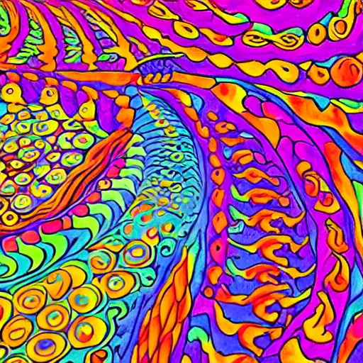 Prompt: psychedelic mushrooms trip