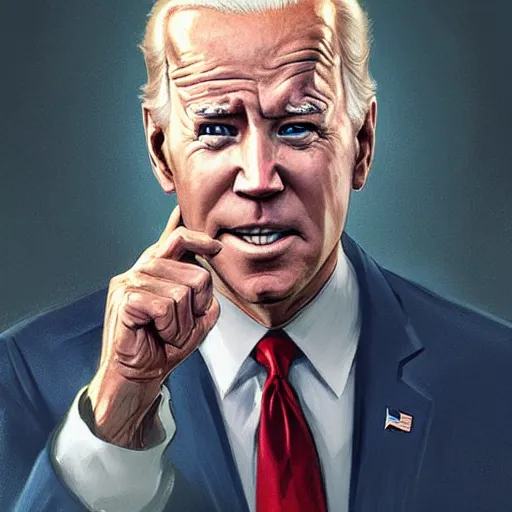 Image similar to portrait of a joe biden and donald trump hybrid, highly detailed, digital painting, artstation, concept art, sharp focus, illustration, art by artgerm and greg rutkowski and alphonse mucha