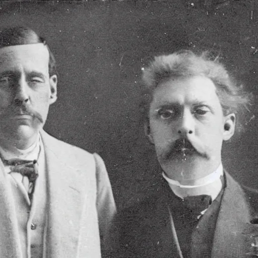 Image similar to 1 9 0 0 s photograph of rick and morty