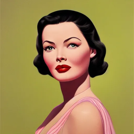 Prompt: young beautiful Gene Tierney color studio publicity photo , tight face shot portrait, highly detailed, 1950s illustrators, digital painting, artstation, concept art, illustration, art , by graydon parrish