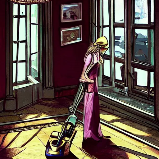 Image similar to If the concept of vacuum was a woman, digital art, fantastic composition, astonishing detail, beautiful lighting, award winning