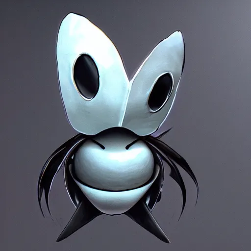 Image similar to photorealistic 3 d hollow knight