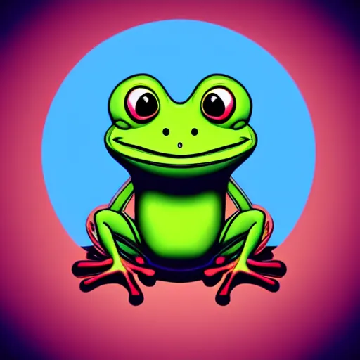 Image similar to “happy frog digital art”