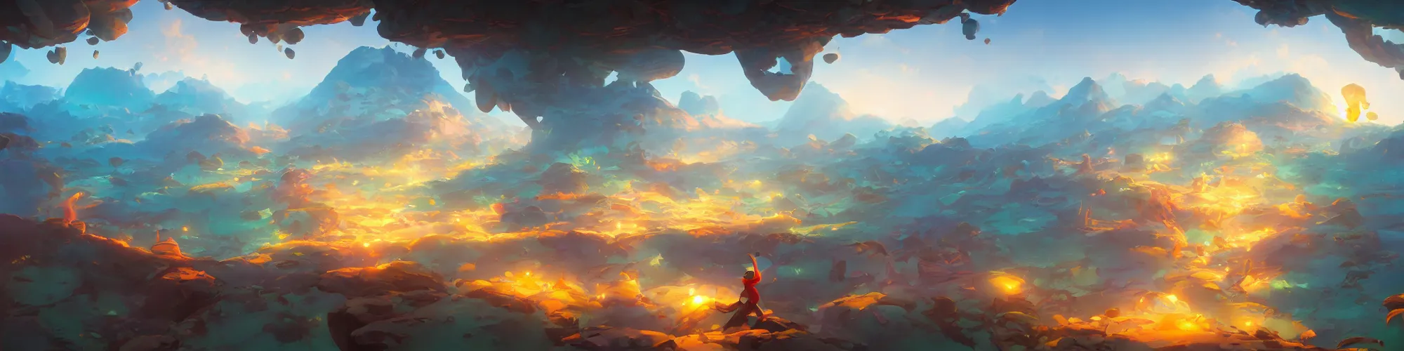 Image similar to 3 6 0 panoramic dynamics matte painting acrylic blur oil wonderland yoshi kurbi dofus, hight contrast,, behance hd by jesper ejsing, by rhads, makoto shinkai and lois van baarle, ilya kuvshinov, rossdraws global illumination