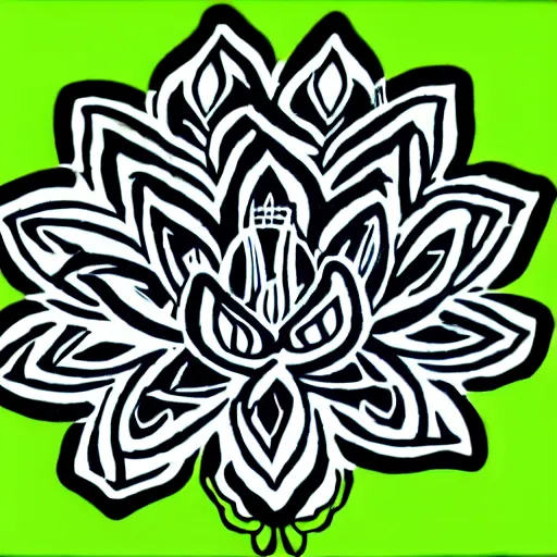 Image similar to large intricate lotus flower