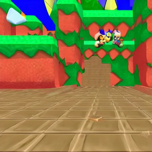 Image similar to the first level of Kirby 64: The Crystal Shards Nintendo 64 game
