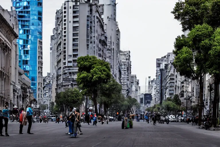 Prompt: Buenos Aires, Argentina in the year 2040