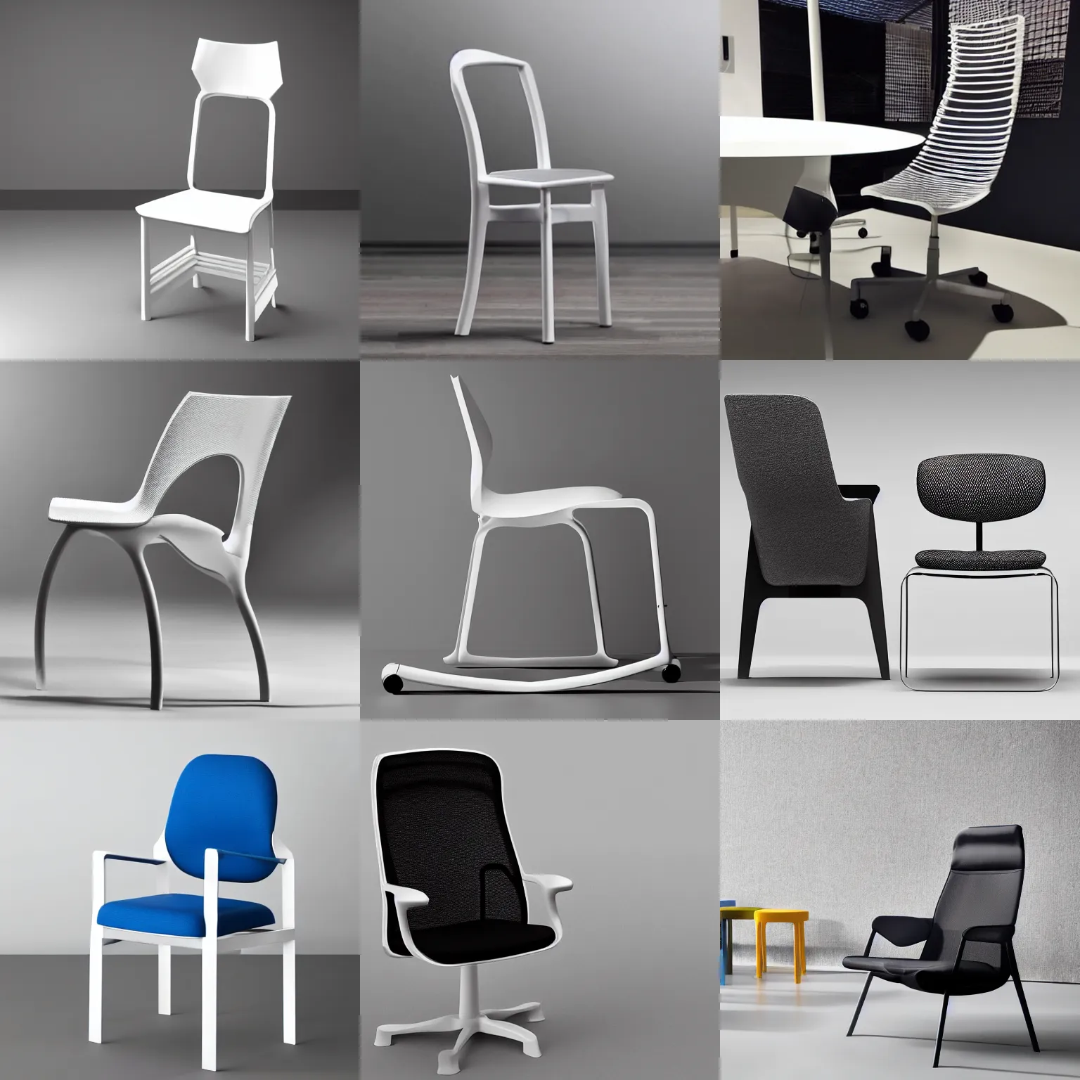 Prompt: a beautiful ikea chair designed by airbus