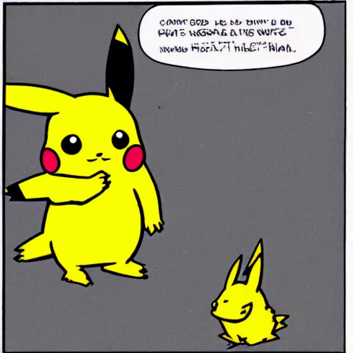 Image similar to Pikachu as drawn by comic strip artist Jim Davis (1989)