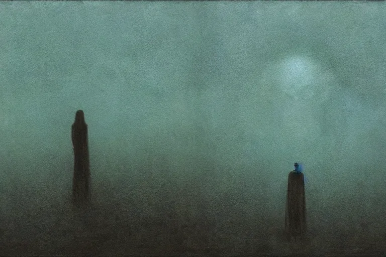 Prompt: horror film directed by beksinski, screeshot, photorealistic