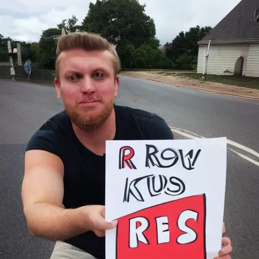 Image similar to the ugliest redditor alive holding up an r / roastme sign