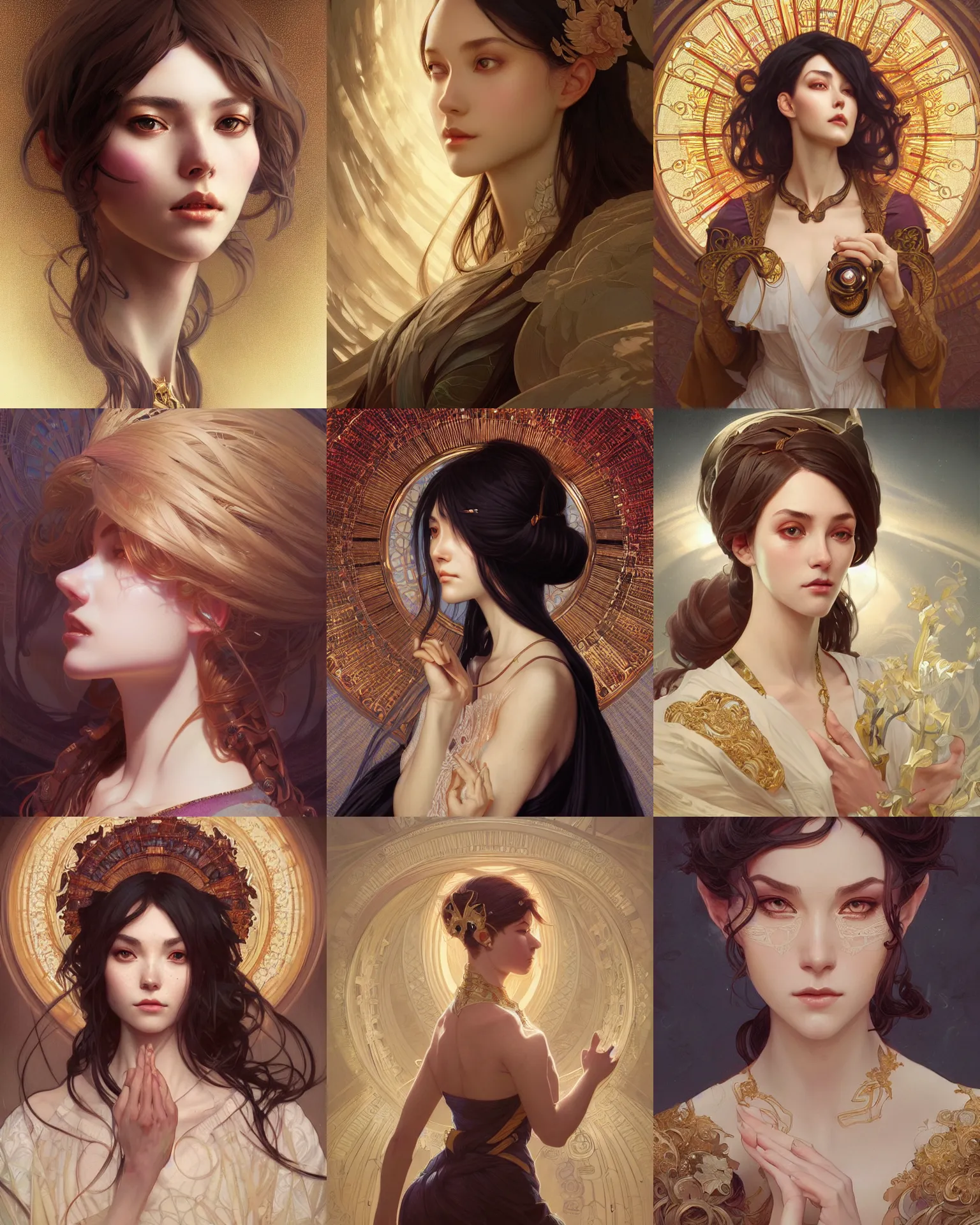 Prompt: Portrait of MÚSECA Illil, intricate, elegant, highly detailed, digital painting, artstation, concept art, smooth, sharp focus, illustration, art by artgerm and greg rutkowski and alphonse mucha and maya takamura and Hitomi Isono