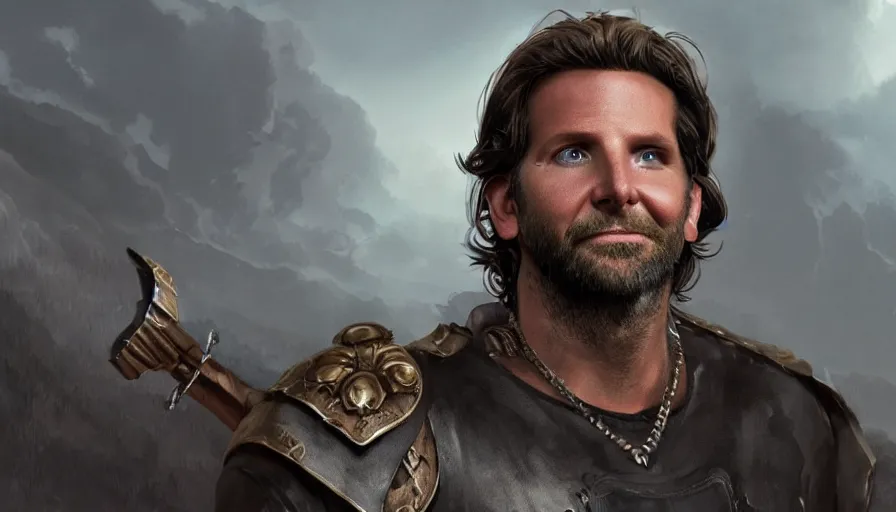 Prompt: Bradley Cooper is Zeus, hyperdetailed, artstation, cgsociety, 8k