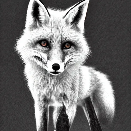 Prompt: fox with dumbbell photorealistic art illustration