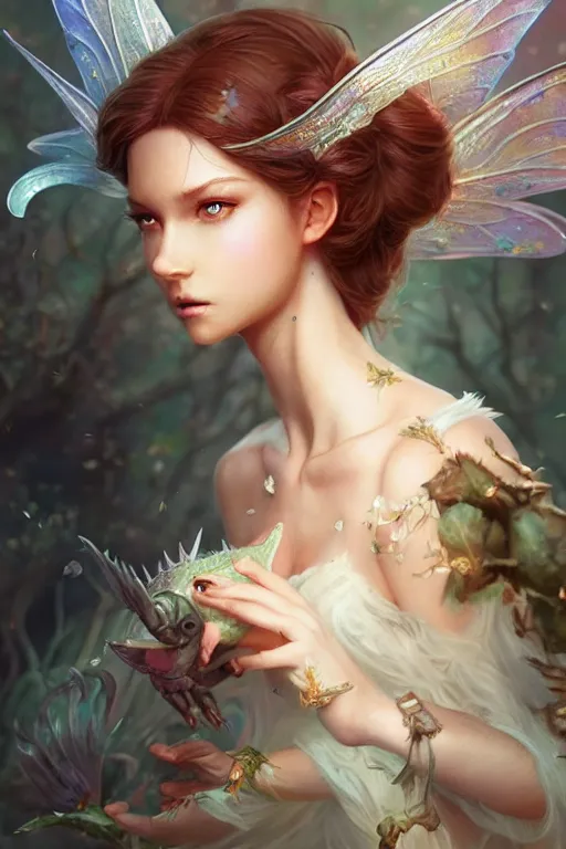 Image similar to fairy princess, highly detailed, d & d, fantasy, highly detailed, digital painting, trending on artstation, concept art, sharp focus, illustration, art by artgerm and greg rutkowski and fuji choko and viktoria gavrilenko and hoang lap