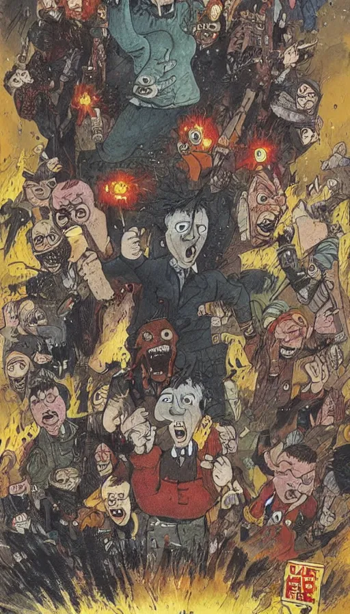 Image similar to rage, by raymond briggs