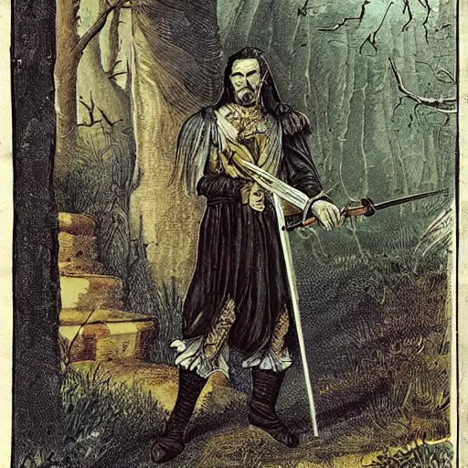 Image similar to vlad the impaler hunting werewolves