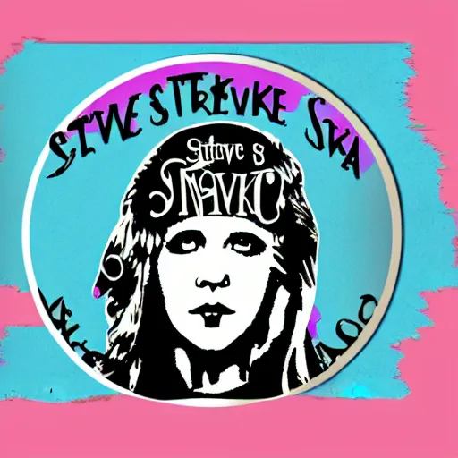 Prompt: stevie nicks, sticker - art, svg vector, adobe - illustrator