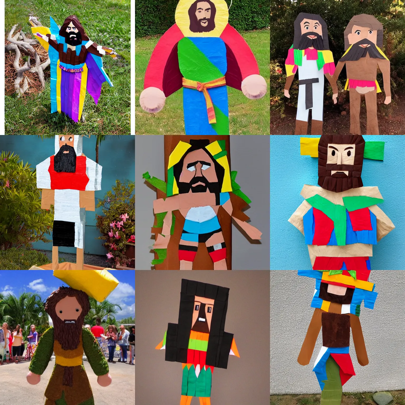 Prompt: jesus Piñata figure