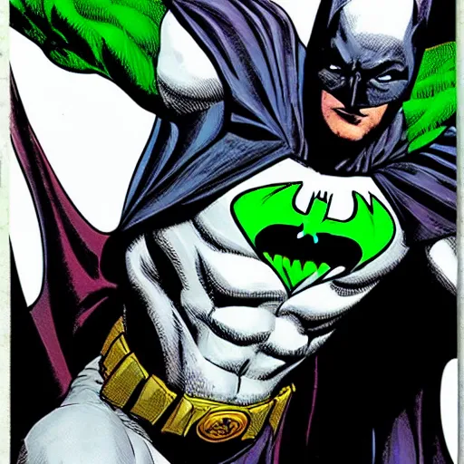 Image similar to batman dressed up as the green goblin, photography, comic books,