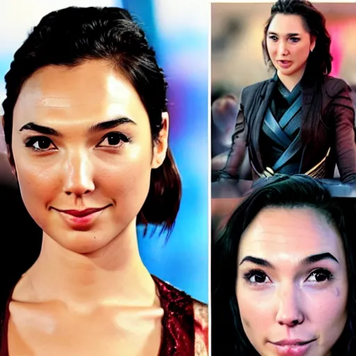 Image similar to japanese eyes, african nose gal gadot