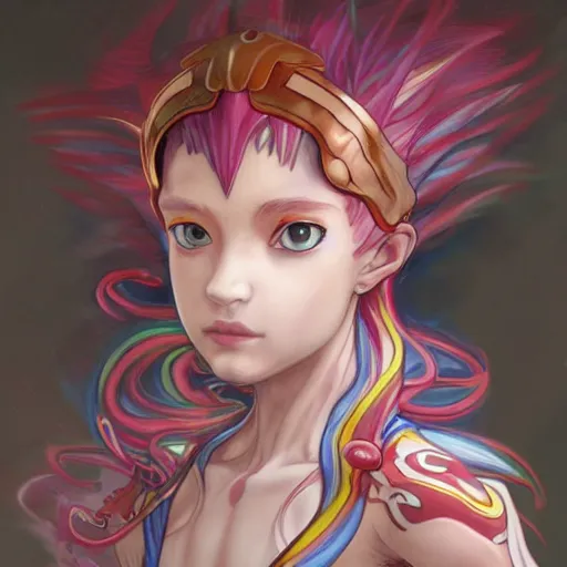 Image similar to Milotic pokemon Gajinka as a small human girl driving a car , highly detailed, digital pencil painting, anime, cartoonish, hybrid human / anthro, monster girl, sharp focus, illustration, art by artgerm and greg rutkowski and alphonse mucha