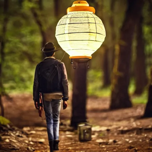 Image similar to solo traveler with lantern