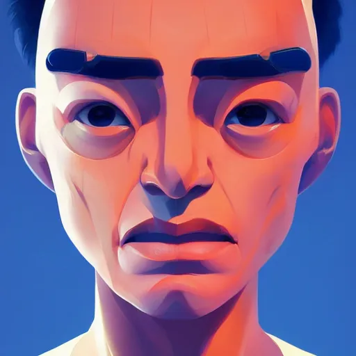 Image similar to face icon stylized minimalist total recall, loftis, cory behance hd by jesper ejsing, by rhads, makoto shinkai and lois van baarle, ilya kuvshinov, rossdraws global illumination