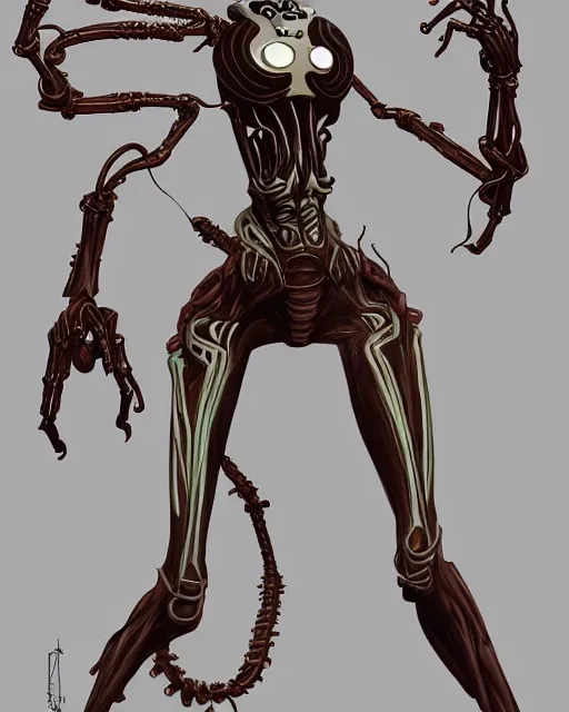 Image similar to woman with extra arms, general grievous, doc ock, trending on artstation