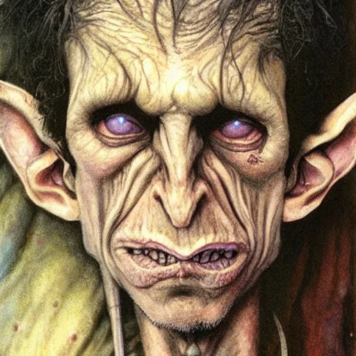 Image similar to ben stiller as a goblin, brian froud style, highly detailed, high resolution, award winning