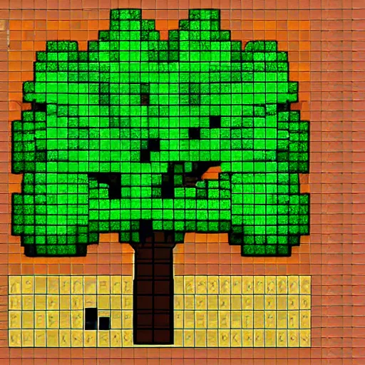 Image similar to 2 d tree from stardew valley pixel art