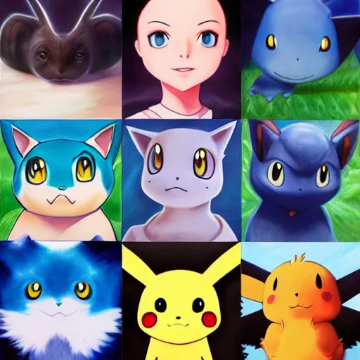 Pokémon Portraits As Painted By Margaret Keane Stable Diffusion