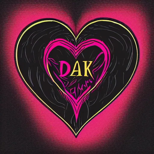 Image similar to dark magical heart logo, 4 k, vector illustration, hd