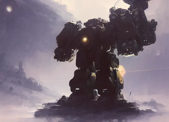 Prompt: a giant bear with a giant proton cannon in the back, a fusion between a bear and a mecha, elegant, technology, highly detailed, digital painting, artstation, concept art, smooth, sharp focus, illustration, art by krenz cushart and artem demura and alphonse mucha