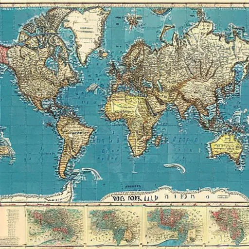 Image similar to a detailed map of the world,