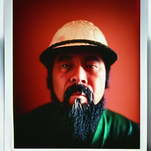 Image similar to Confucius, 90s polaroid, by Saul Leiter, Jamel Shabazz, Nan Goldin