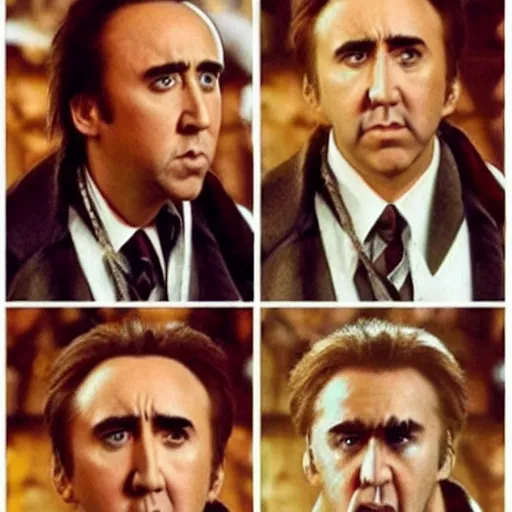 Image similar to nicolas cage in harry potter