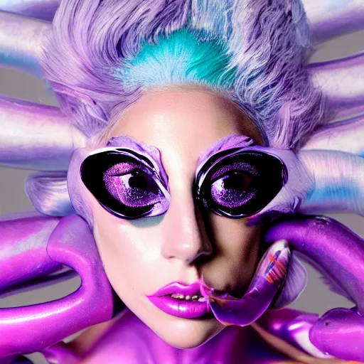 Image similar to lady gaga artpop act 2 album cover shot by nick knight, full body, artpop, jeff koons, canon, highly realistic. high resolution. highly detailed. dramatic. 8 k. 4 k.