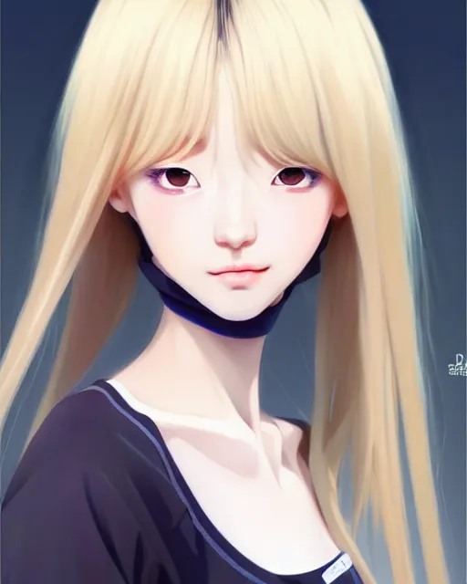 Image similar to Soo Joo Park as Anime girl cute-fine-face, blonde hair, full body! pretty face, realistic shaded Perfect face, fine details. Anime. realistic shaded lighting by Ilya Kuvshinov Giuseppe Dangelico Pino and Michael Garmash and Rob Rey