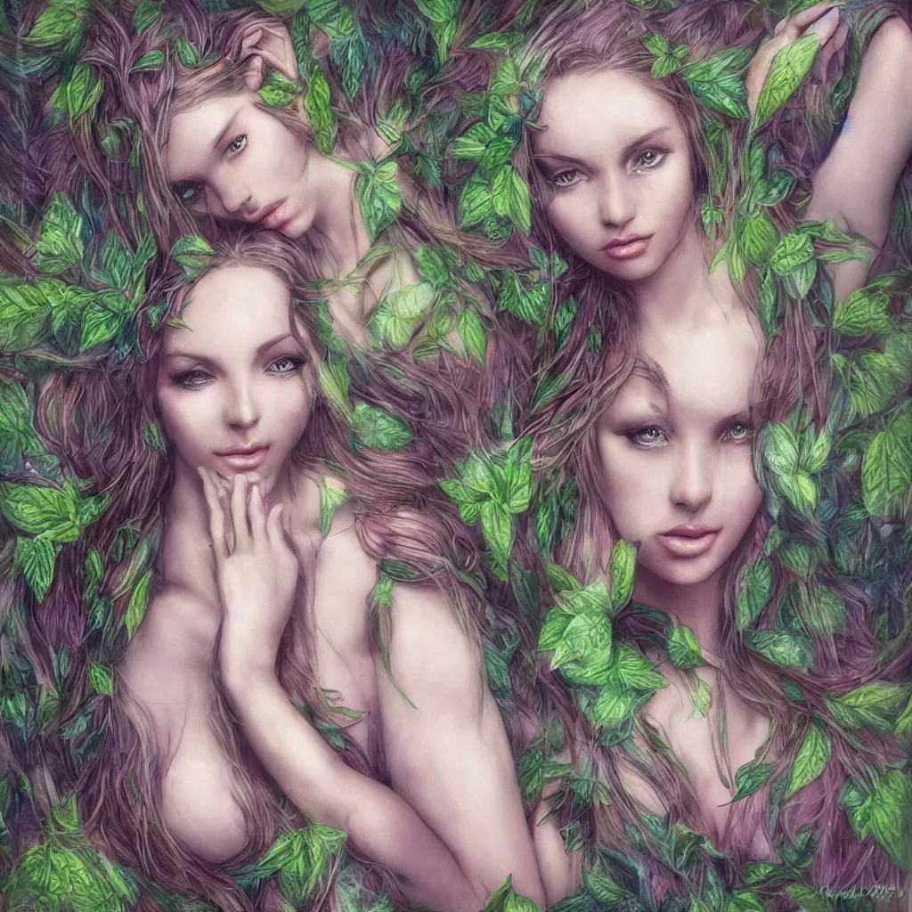 Image similar to “beautify attractive forest nymph, magical, portrait, hyper realistic”