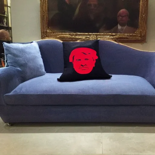 Image similar to Donald Trump as a sofa