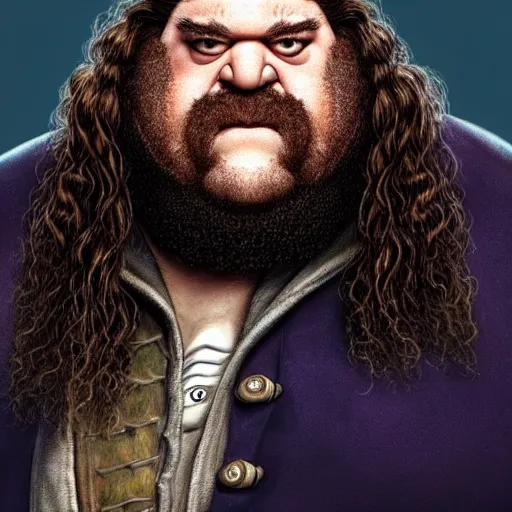 Prompt: portrait of hagrid cyborg, perfect faces, fine details